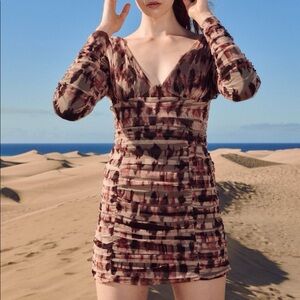 Zara Chic Long Sleeve Tulle Dress